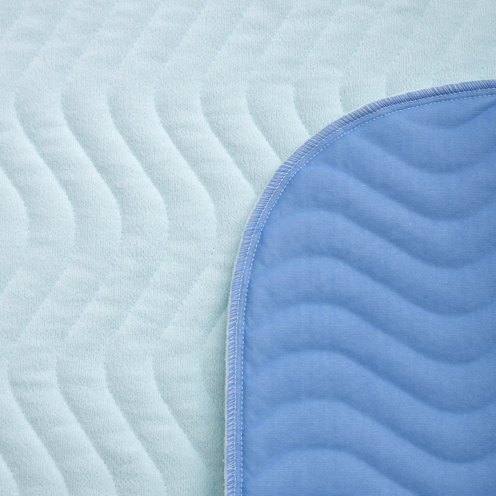 Close-up of ABSO quilted absorbent surface and waterproof backing