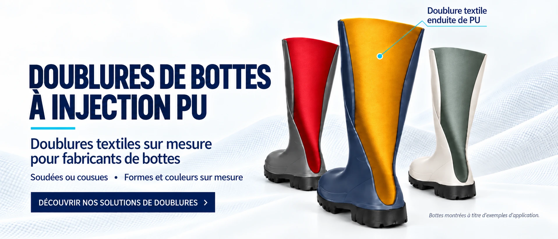 Doublures de bottes à injection PU – doublures textiles sur mesure Gentuğ
