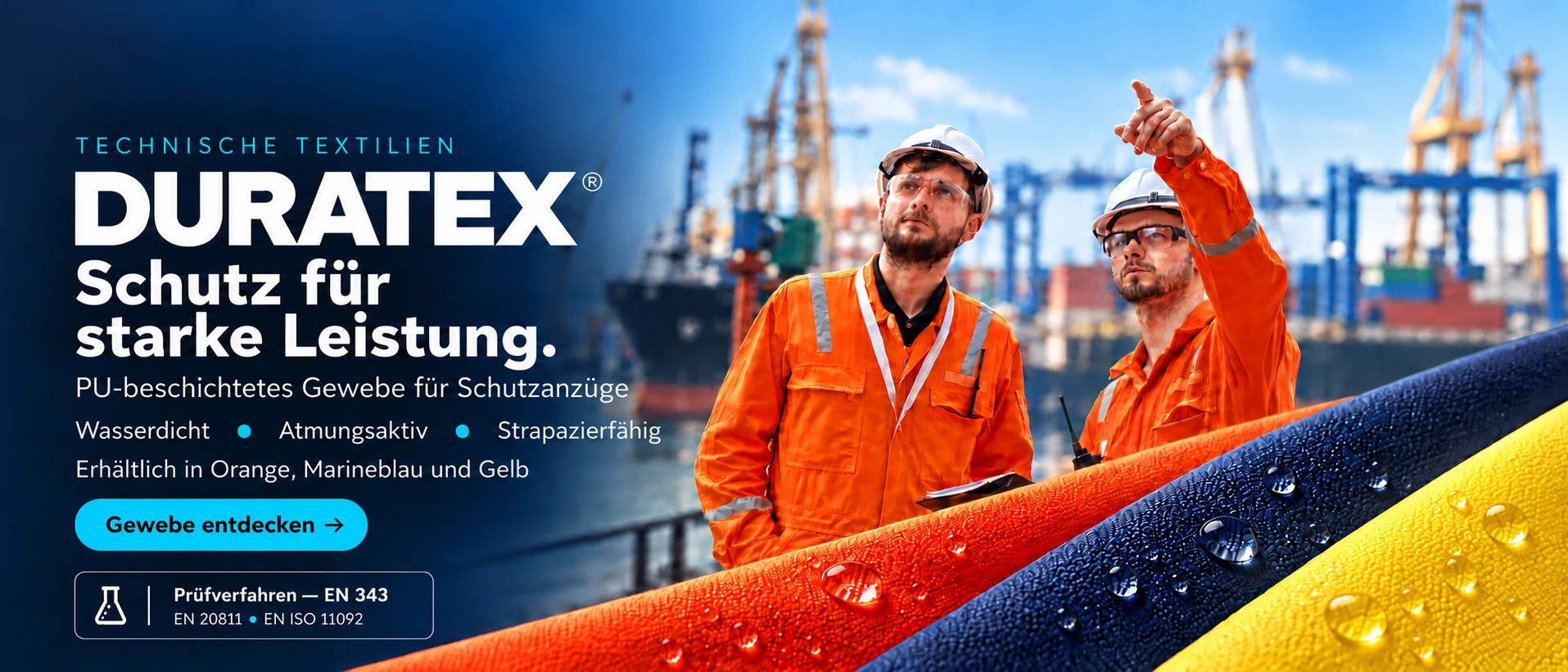 Duratex PU-beschichteter Schutzoverall-Stoff