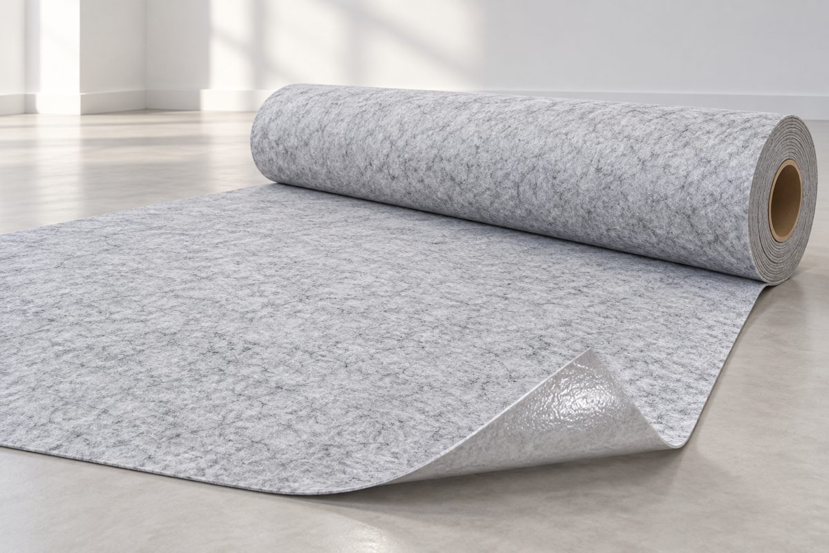 EcoCoverlay thermoplastic coated underside and needled felt top