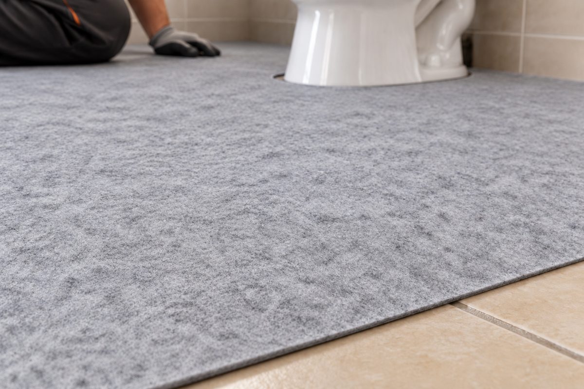 EcoCoverlay surface protection – sanitary and plumbing work